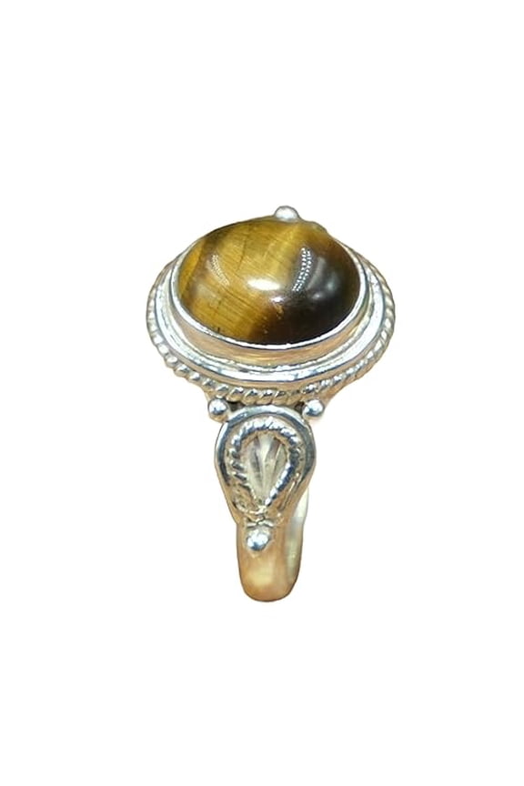 Tiger Eye Ring Stone 925 Sterling Silver Ring Handmade Promise Ring Wedding Gift Jewelry
