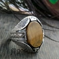 thumbnail image 1 of Tiger Eye Ring | Tiger Eye Gemstone | 925 Sterling Silver Ring | Ring For Men | Ottoman Ring For Men | Tiger Eye Stone Rings | Silver Ring, 1 of 10