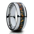 thumbnail image 1 of Tiger Eye Tungsten Ring,Tiger Eye Inlay,Silver Tungsten Ring,Anniversary Ring,Engagement Ring,8mm Wedding Ring, 1 of 4