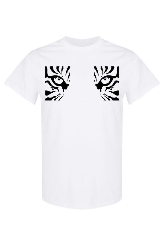 Tiger Eyes Design T-Shirt Men -Image by Shutterstock, Male x-Large