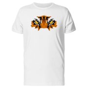 Tiger Eyes Mascot Cartoon T-Shirt Men -Image by Shutterstock, Male Large