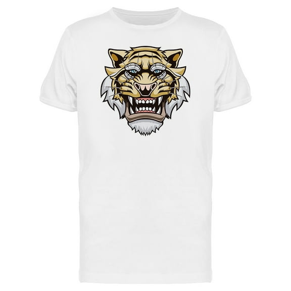 Tiger Face Art T-Shirt Men -Image by Shutterstock, Male 3X-Large
