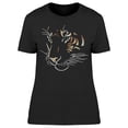 thumbnail image 1 of Tiger Face Design  T-Shirt Women -Image by Shutterstock, Female x-Large, 1 of 2
