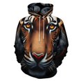 thumbnail image 1 of Tiger Face Illustration Men's Women New Sweatshirt Hoodie Men's Plus Size Sweatshirt Hooded Sweatshirt 3d Printed Street Men's Cloth, 1 of 6