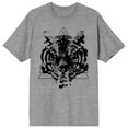 thumbnail image 1 of Tiger Face In Triangle Men's Athletic Heather T-shirt-Medium, 1 of 2