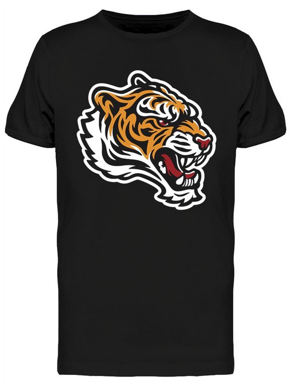 Tiger Face Mascot Tattoo T-Shirt Men -Image by Shutterstock, Male x-Large
