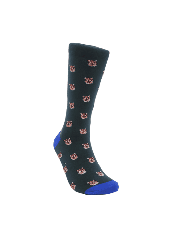 Tiger Face Pattern Socks (Adult Large - Men's Shoe Sizes 8-12)