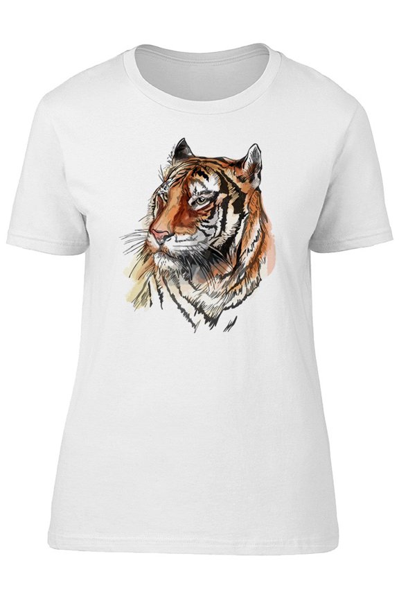 Tiger Face Sketch Art T-Shirt Men -Image by Shutterstock, Male Medium