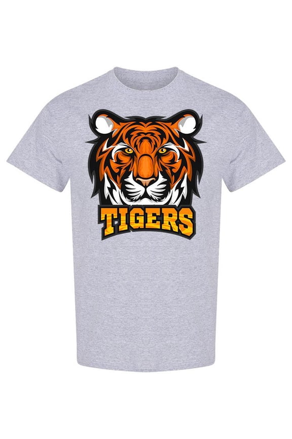 Tiger Face Sport Mascot T-Shirt Men -Image by Shutterstock, Male Small
