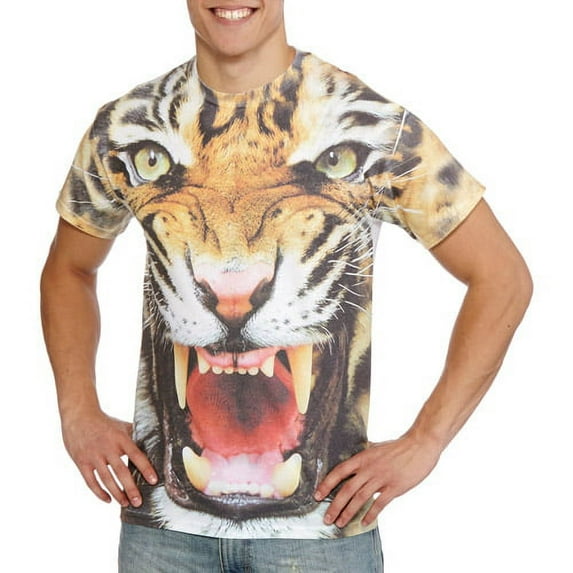 Tiger Face Sublimation Men's Graphic Tee