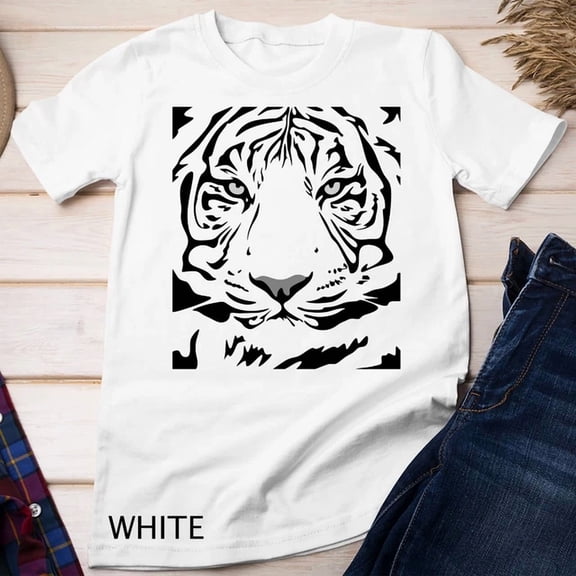 Tiger Face Unisex T-Shirt Birthday Gifts; For Men & Women