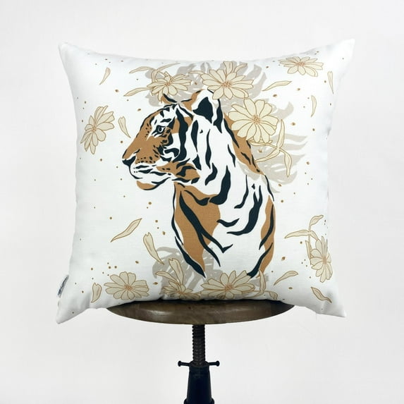 Tiger Face | Tiger Decor | Tiger Print | Leaves | Decorative Pillows | Mom Gift | Home decor | Room Decor | Bedroom Decor | Throw Pillows