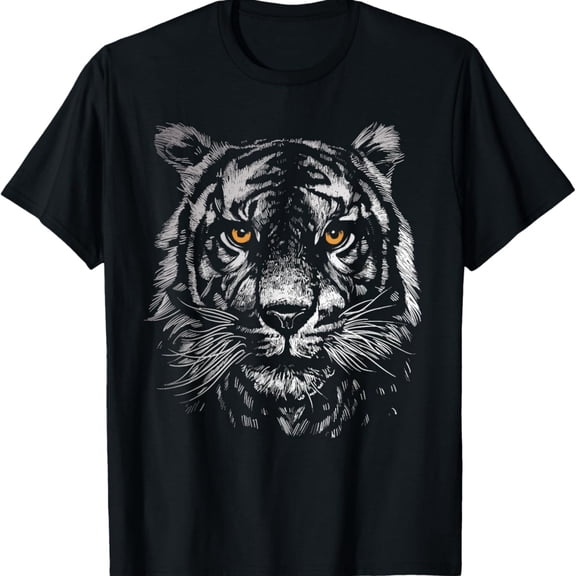 Tiger Face Wild Animal Tiger Shirt For Wo And T-Shirt