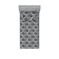 thumbnail image 1 of Tiger Fitted Sheet & Pillow Sham Set, Head of a Wild Big Cat Savage Creature Monochrome Animal Print Backdrop, Decorative Printed 2 Piece Bedding Decor, Twin, Charcoal Grey and White, by Ambesonne, 1 of 2