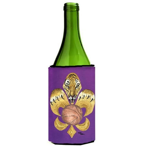 Tiger Fleur De Lis Basketball Wine bottle sleeve Hugger