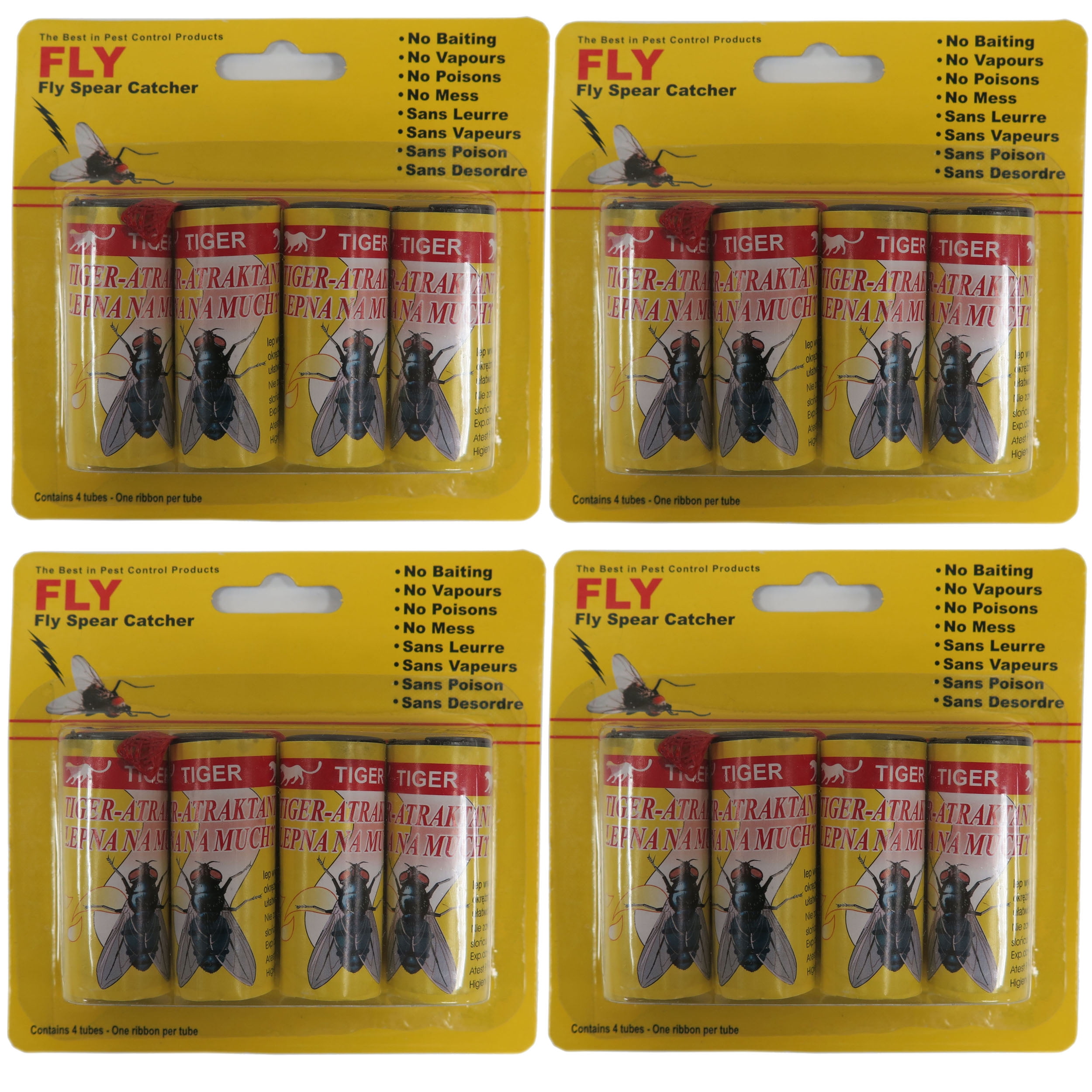 Tiger Fly Paper Strips, Fly Catcher Trap, Fly Ribbon, Fly Bait,Fly Trap ...
