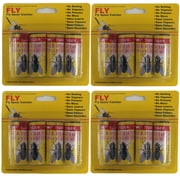 Tiger Fly Paper Strips, Fly Catcher Trap, Fly Ribbon, Fly Bait,Fly Trap, Super Value 4-Pack 16-Stripes