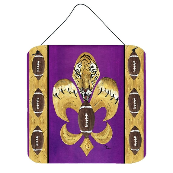 Tiger Football Fleur de lis Wall or Door Hanging Prints