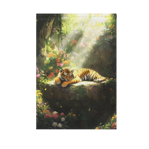 Tiger Garden Flag Double Sided 12 x 18/28 x 40 Inch Yard Flag Home Outdoor Yard Patio Lawn Decor