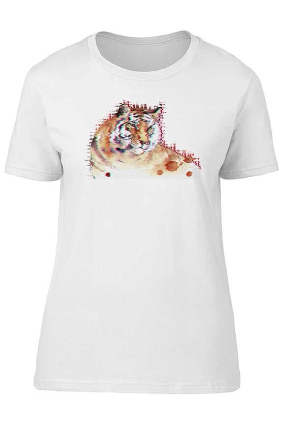 Tiger (Glitch Style) T-Shirt Men -Image by Shutterstock, Male Small