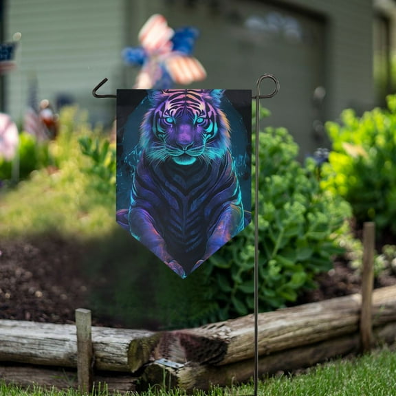 Tiger Green Garden Flag 18" x 12.5" Double Sided Yard Lawn Outdoor Decor Small Yard Flags