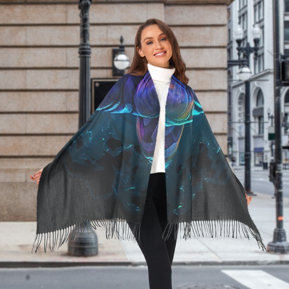 Tiger Green Winter Scarf for Women Fashion Warm Long Soft Blanket Scarves Gifts