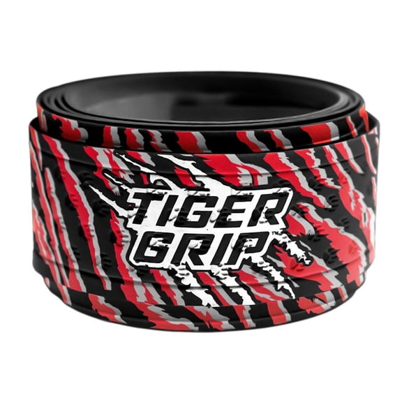 Tiger Grip Bat Wrap/Bat Tape for Baseball and Softball - 0.5mm - Red Dragon(Blk,Red,Gray)