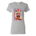 thumbnail image 1 of Tiger Growling Colorful Trippy Tie Dye Animal Lover Womens Graphic T-Shirt, Heather Grey, Large, 1 of 3