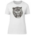 thumbnail image 1 of Tiger Growling Ink Sketch T-Shirt Women -Image by Shutterstock, Female Small, 1 of 2