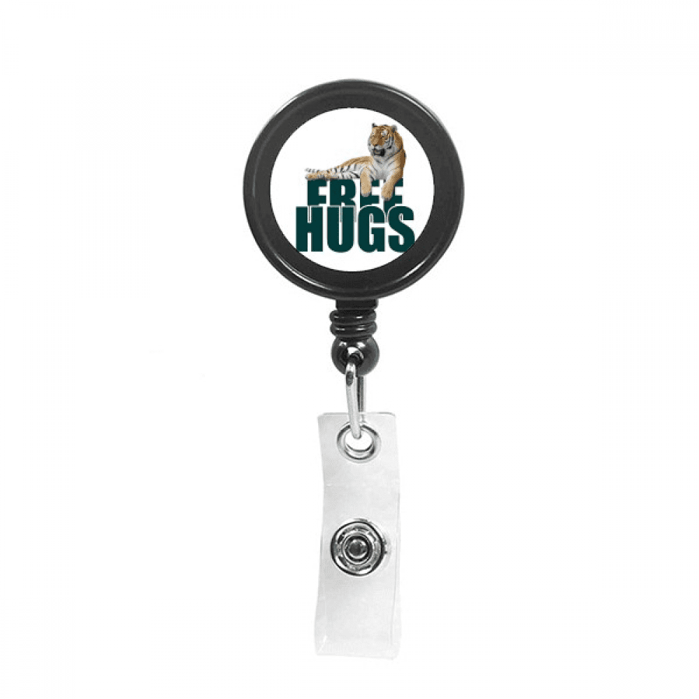 Tiger Has Rest Art Deco  Fashion Retractable Keychain Badge Holder ID Badge