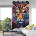thumbnail image 1 of Tiger Head Colorful Blackout Curtain Panels Drapes Privacy Assured with Light Filtering Curtains for Living room Bedroom Bathroom Window, 1 of 6