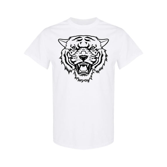 Tiger Head Logo Graphic T-Shirt Men -Image by Shutterstock, Male 3X-Large
