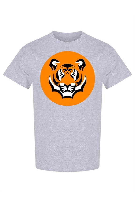 Tiger Head Minimalistic Design T-Shirt Men -Image by Shutterstock, Male Large