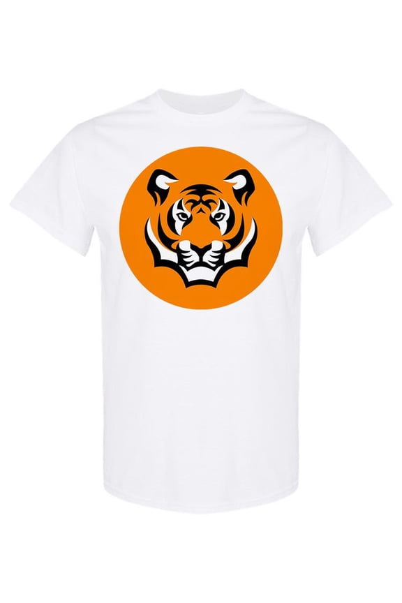 Tiger Head Minimalistic Design T-Shirt Men -Image by Shutterstock, Male x-Large