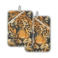 thumbnail image 1 of Tiger Head Oven Mitts 2 Pcs Pot Holders Sets Heat Resistant for Kitchen Cooking Baking 7"x9.8", 1 of 7