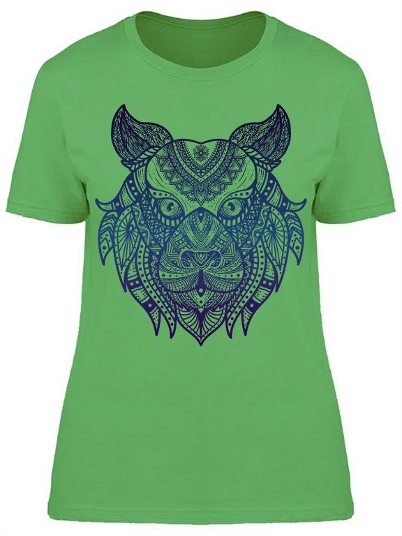 Tiger Head Pattern T-Shirt Women -Image by Shutterstock, Female x-Large