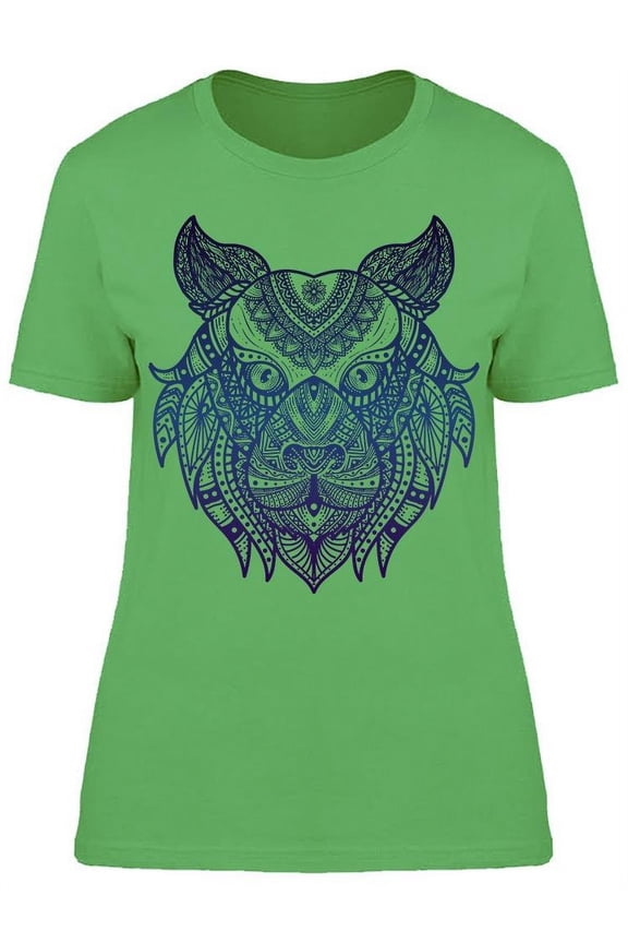 Tiger Head Pattern T-Shirt Women -Image by Shutterstock, Female x-Large