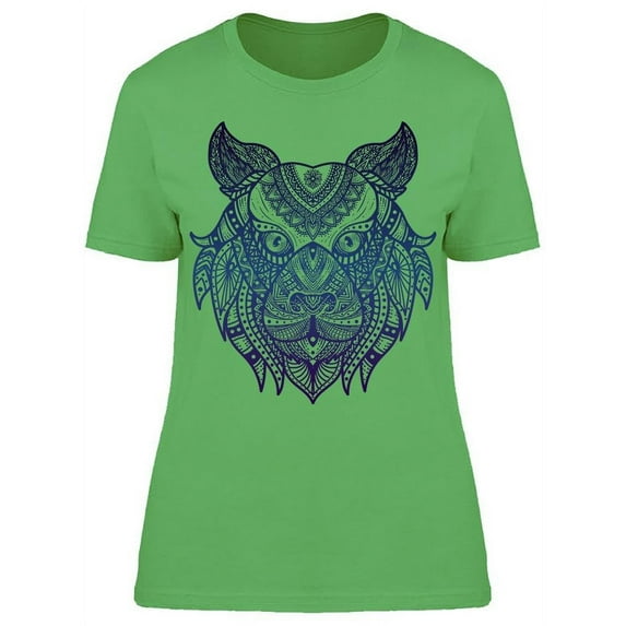 Tiger Head Pattern T-Shirt Women -Image by Shutterstock, Female x-Large