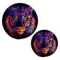 thumbnail image 1 of Tiger Head Purple Trivet Mats Pot Holders Cotton Woven Non-Slip Heat Resistant for Hot Pots Pans Pats for Cooking Baking Set of 2, 1 of 7