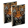 thumbnail image 1 of Tiger Head Ring Binder Notebook Journey Note Diary College Ruled Spiral Notebook Study Loose Leaf Paper A5 60 Pages, 1 of 8