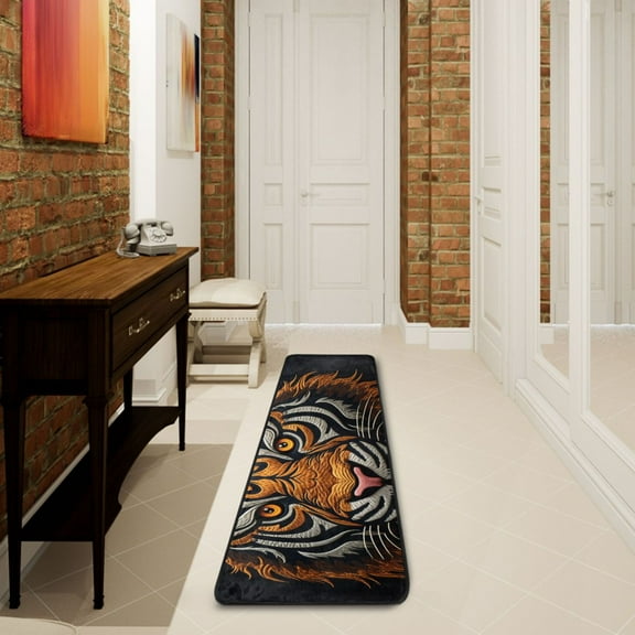 Tiger Head Runner Rug Ares Rug Non-Slip Laundry Rug 7224 inch Soft Washable for Bedroom Bathroom Kitchen Living Room