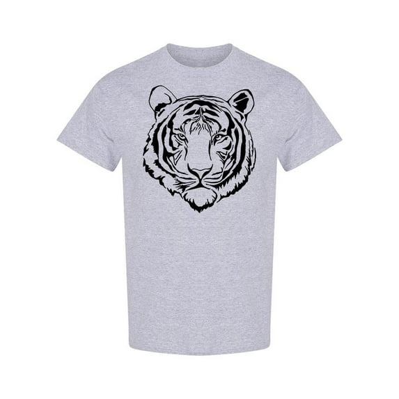 Tiger Head Silhouette Design T-Shirt Men -Image by Shutterstock, Male Medium