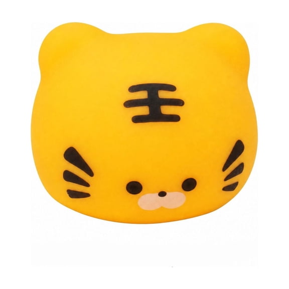 Tiger Head Squishy Toy, Cute Yellow Tiger Face Stress Ball with Ears Whiskers, Soft Slow Rising Squeeze Fidget Toy, Stress Relief Sensory Toy for Kids Adults, Desk Decor Gift