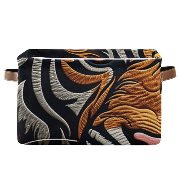 Tiger Head Storage Bins Baskets With Handles Storage Box Clothes Organizer Organization Toys