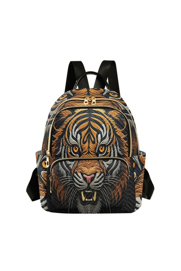 Tiger Head Travel Laptop Backpack Casual Daypack Lightweight Bookbag Compartment for Business