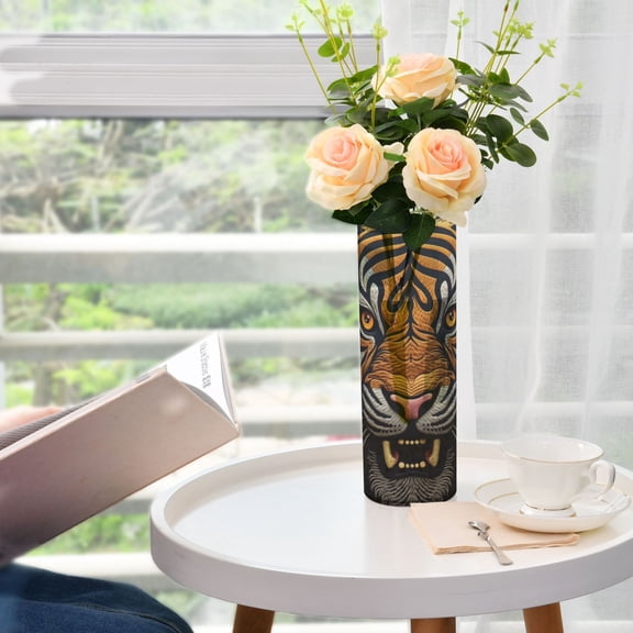 Tiger Head Vases for Flowers Modern Decorative Vase Home Decor for Bedroom Kitchen Living Room Centerpieces