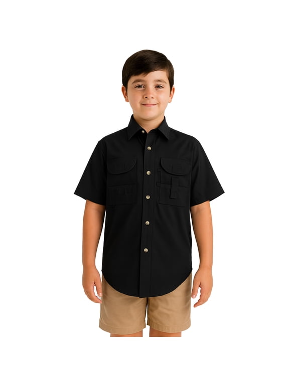 Kids Fishing Shirt Short Sleeves
