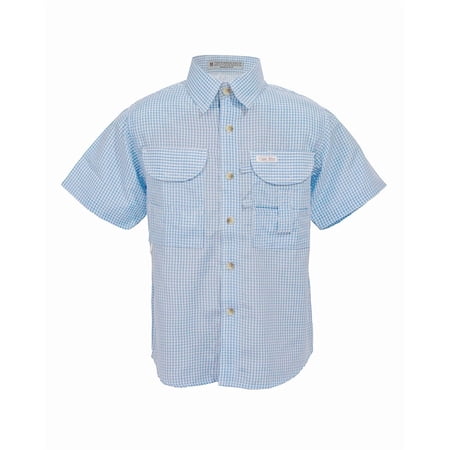 Tiger Hill Kids Gingham Fishing Shirt Short Sleeves