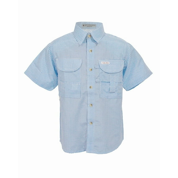 Tiger Hill Kids Gingham Fishing Shirt Short Sleeves