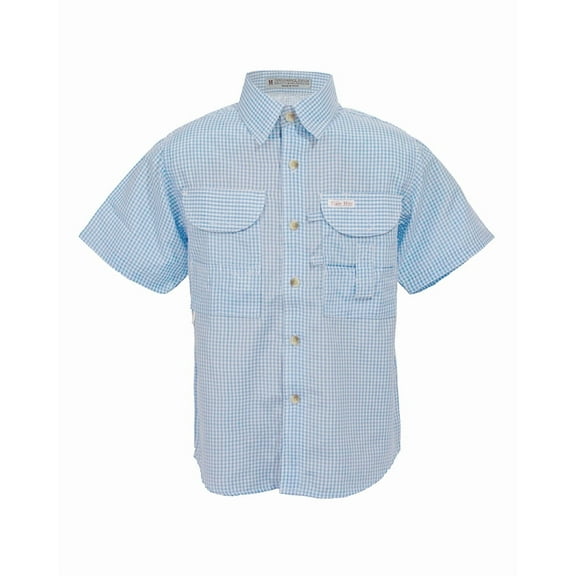 Tiger Hill Kids Gingham Fishing Shirt Short Sleeves